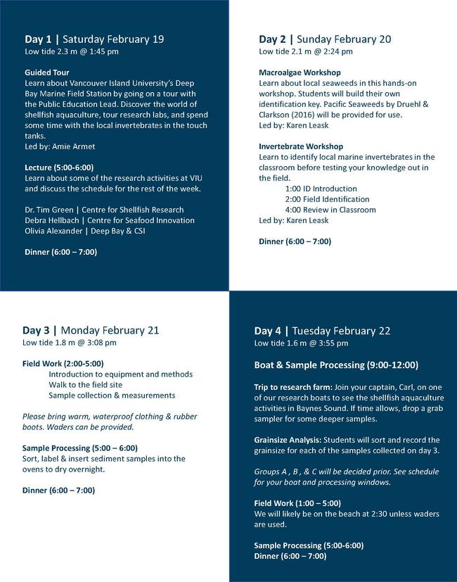 University Course Schedule Example